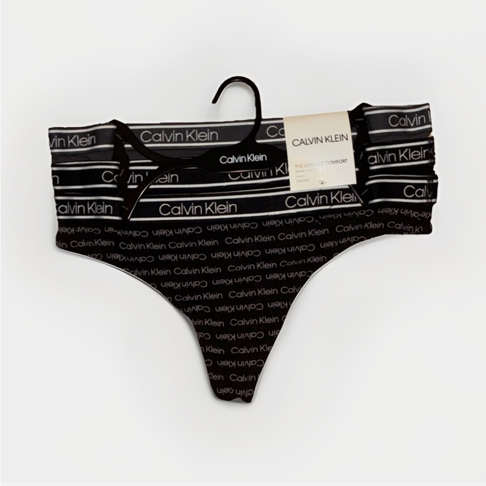 Calvin Klein Black womens thong Bottoms